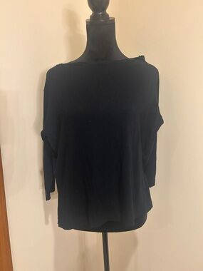 Relativity long sleeve black knit top XL
